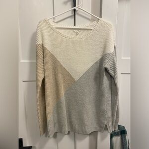 Maurice’s Tan, Cream, and Gray Sweater - Size Large